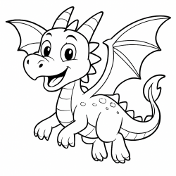 Desenho de Dragoes para colorir e imprimir: número 19