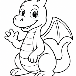 Desenho de Dragoes para colorir e imprimir: número 22