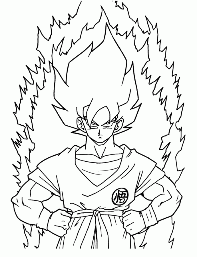 Desenho de Dragon Ball Z para colorir e imprimir: número 3