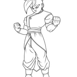 Desenho de Dragon Ball Z para colorir e imprimir: número 4