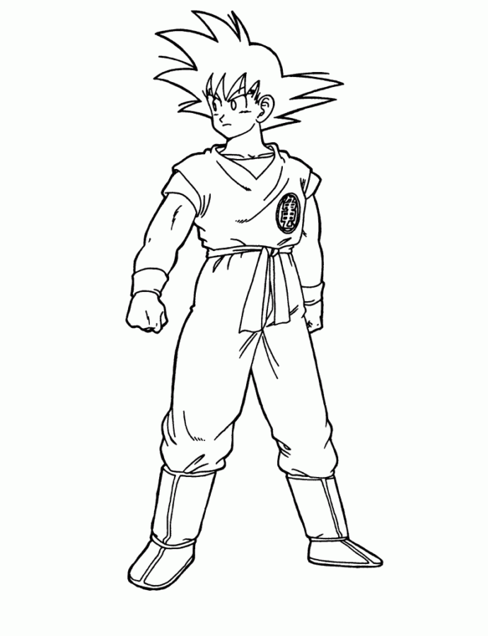 Desenho de Dragon Ball Z para colorir e imprimir: número 5