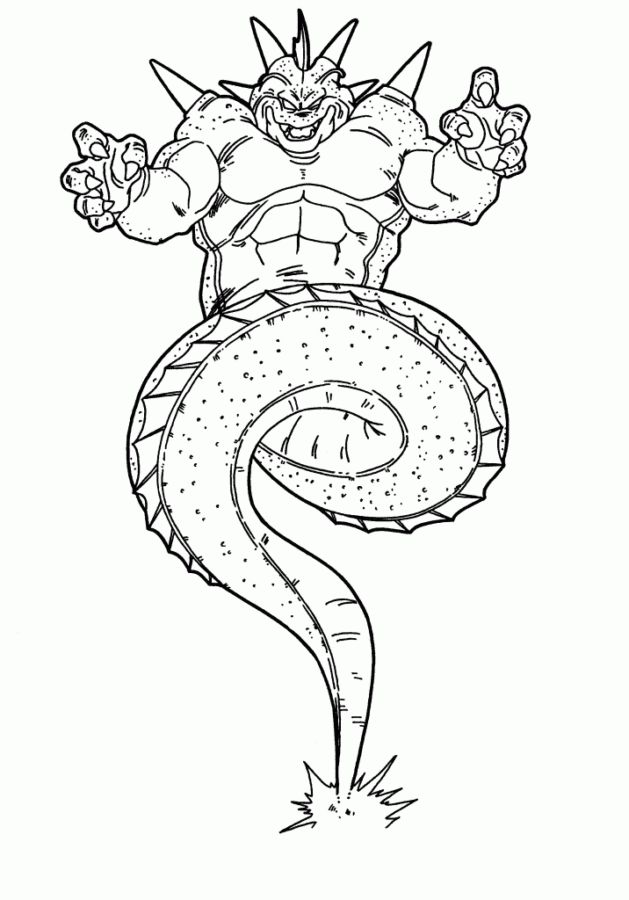 Desenho de Dragon Ball Z para colorir e imprimir: número 6