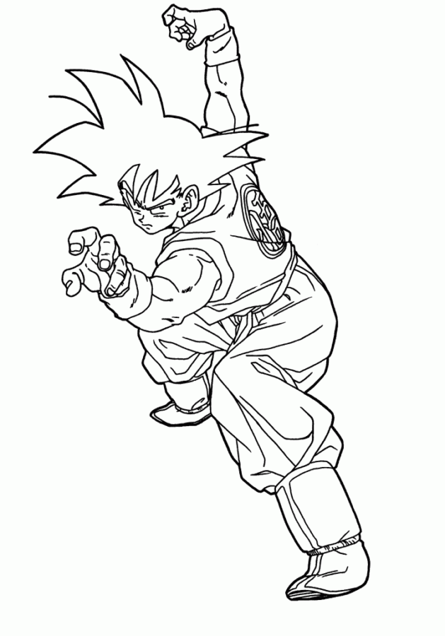 Desenho de Dragon Ball Z para colorir e imprimir: número 7