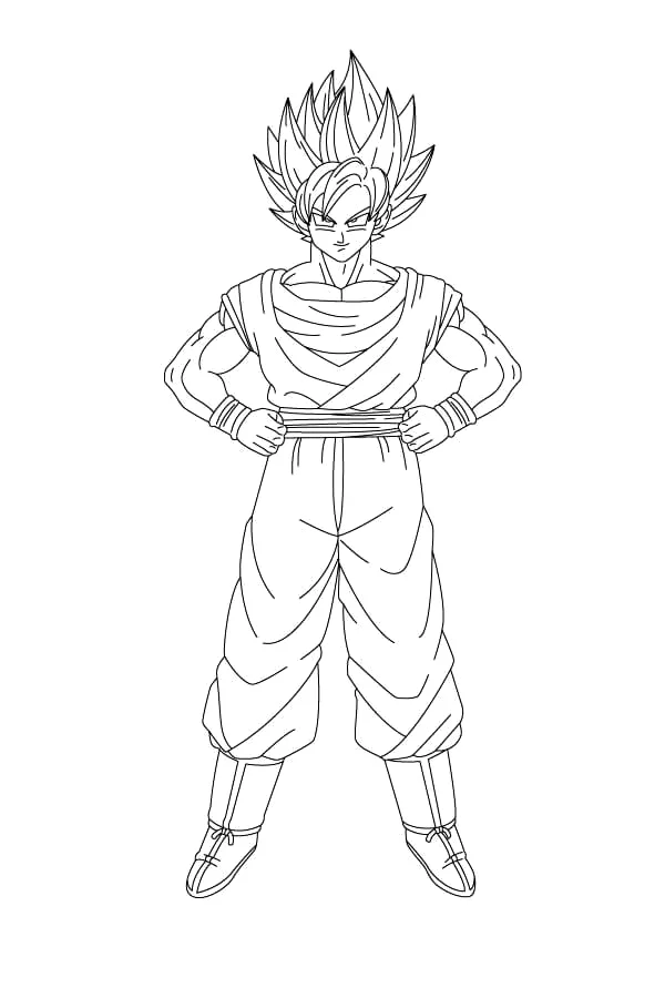 Desenho de Dragon Ball Z para colorir e imprimir: número 14
