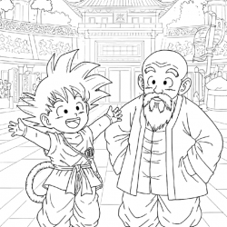 Desenho de Dragon Ball Z para colorir e imprimir: número 16