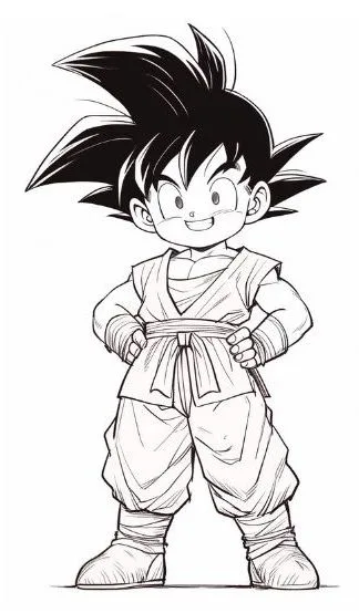Desenho de Dragon Ball Z para colorir e imprimir: número 20