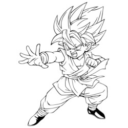 Desenho de Dragon Ball Z para colorir e imprimir: número 22