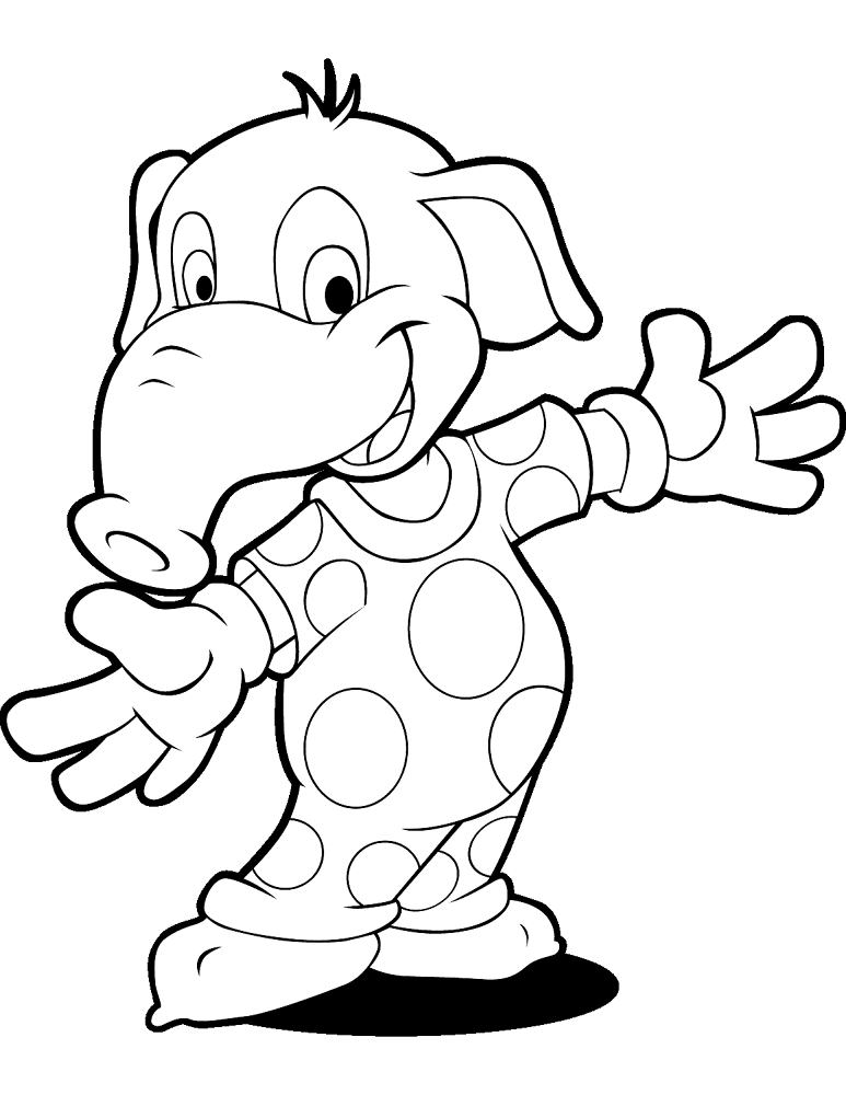 Desenho de Elefantes para colorir e imprimir: número 20