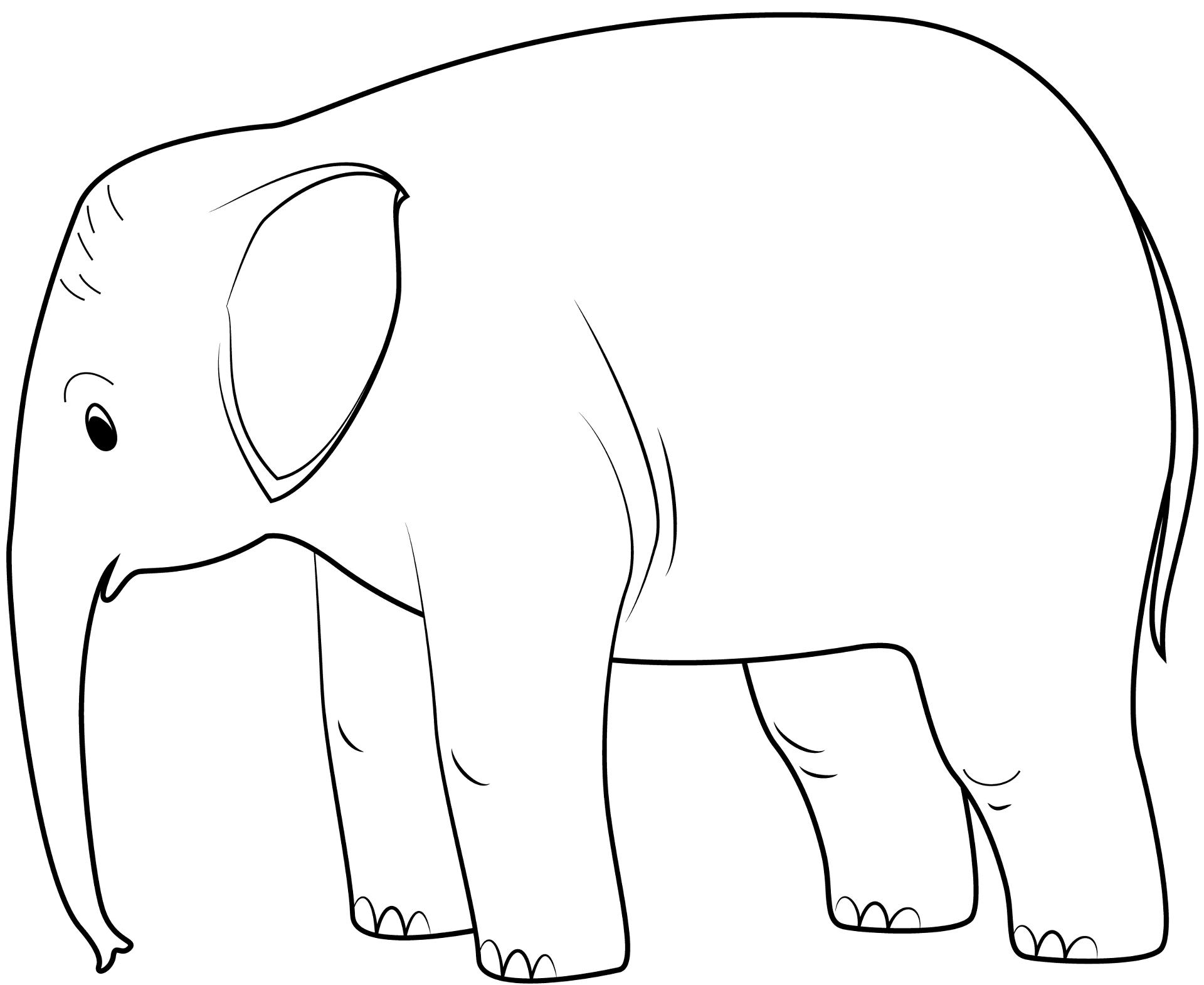 Desenho de Elefantes para colorir e imprimir: número 35