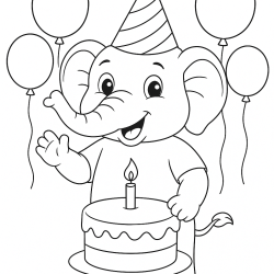 Desenho de Elefantes para colorir