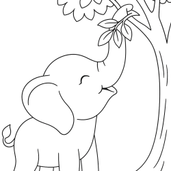 Desenho de Elefantes para colorir