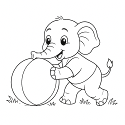 Desenho de Elefantes para colorir