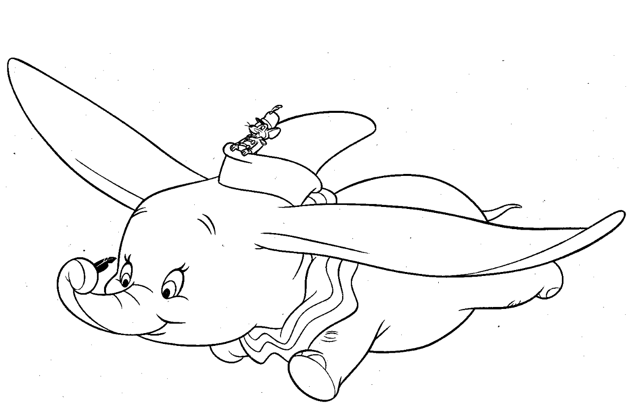 Desenho de Elefantes para colorir