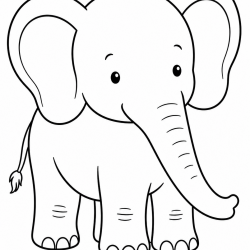 Desenho de Elefantes para colorir