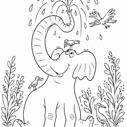 Desenho de Elefantes para colorir