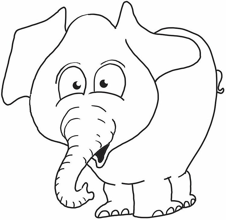 Desenho de Elefantes para colorir