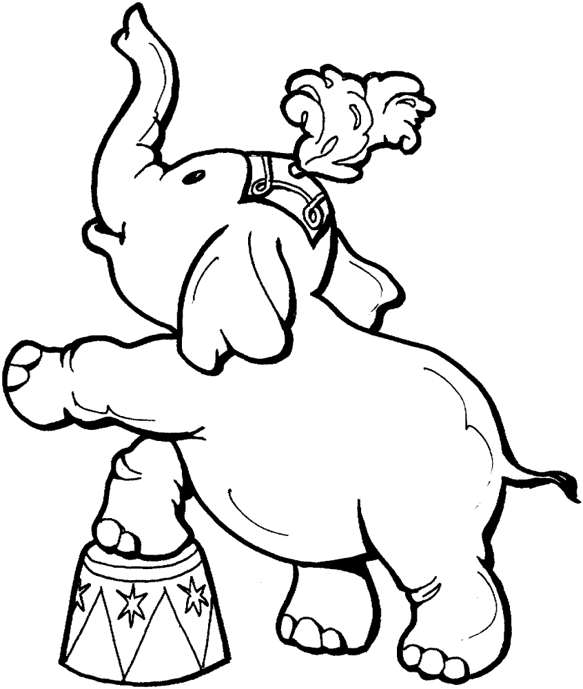 Desenho de Elefantes para colorir