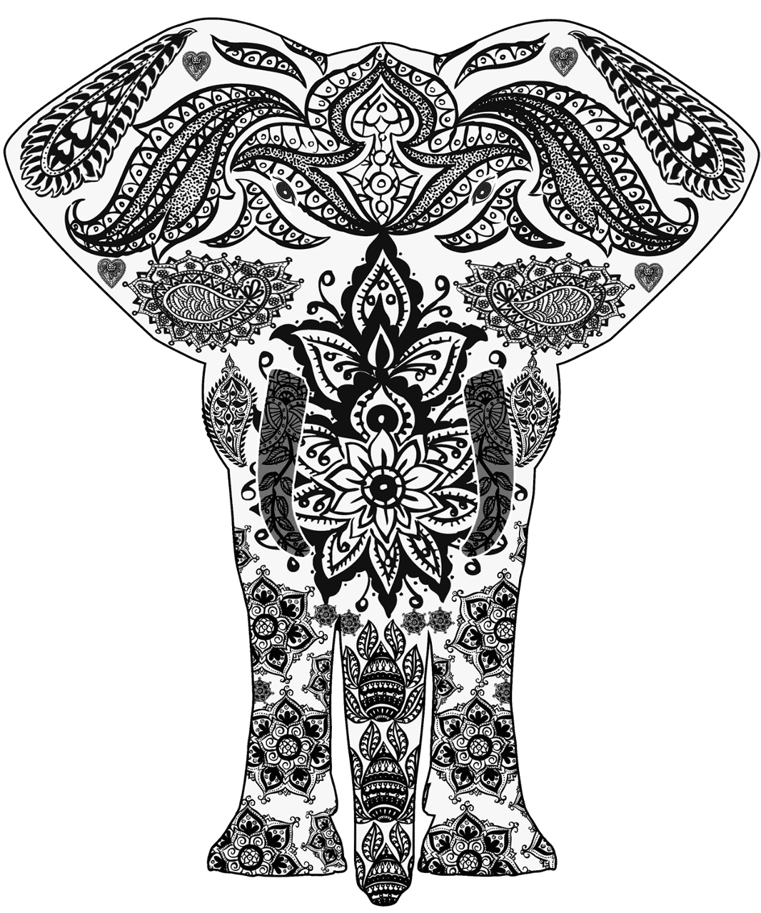 Desenho de Elefantes para colorir
