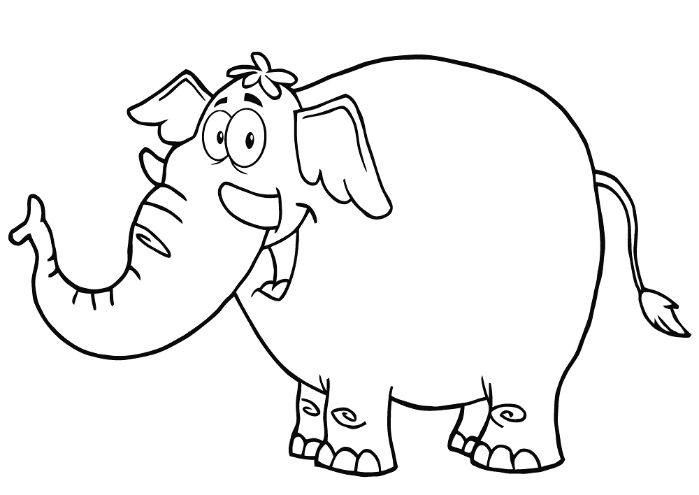 Desenho de Elefantes para colorir