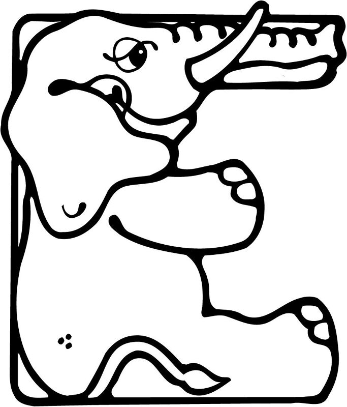 Desenho de Elefantes para colorir
