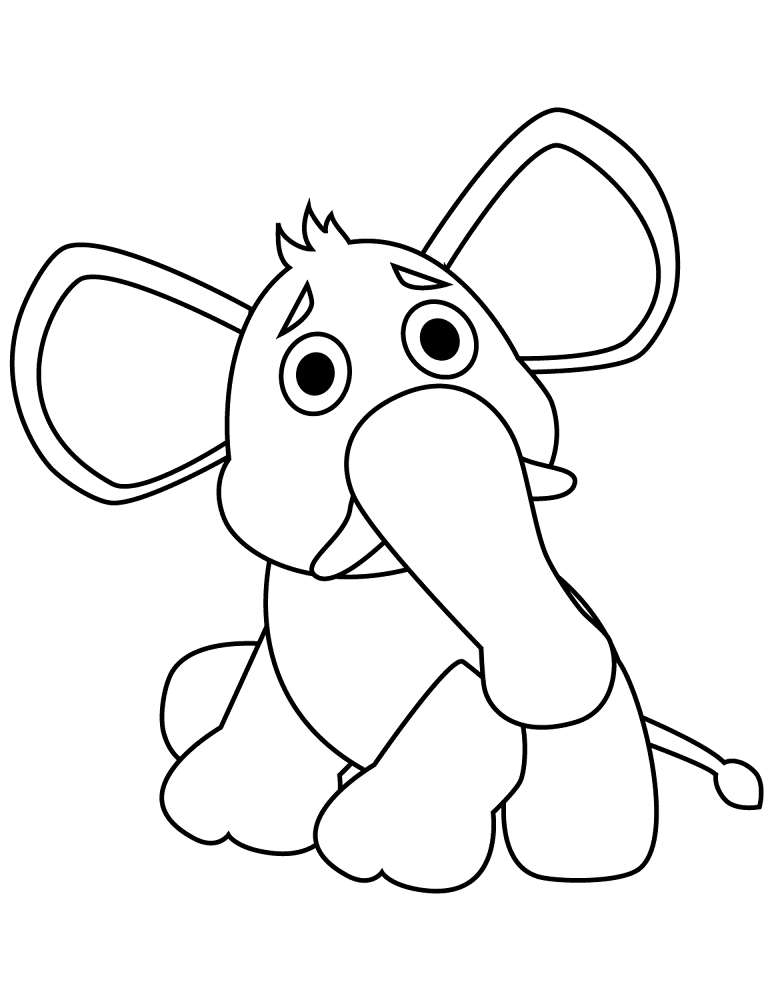 Desenho de Elefantes para colorir