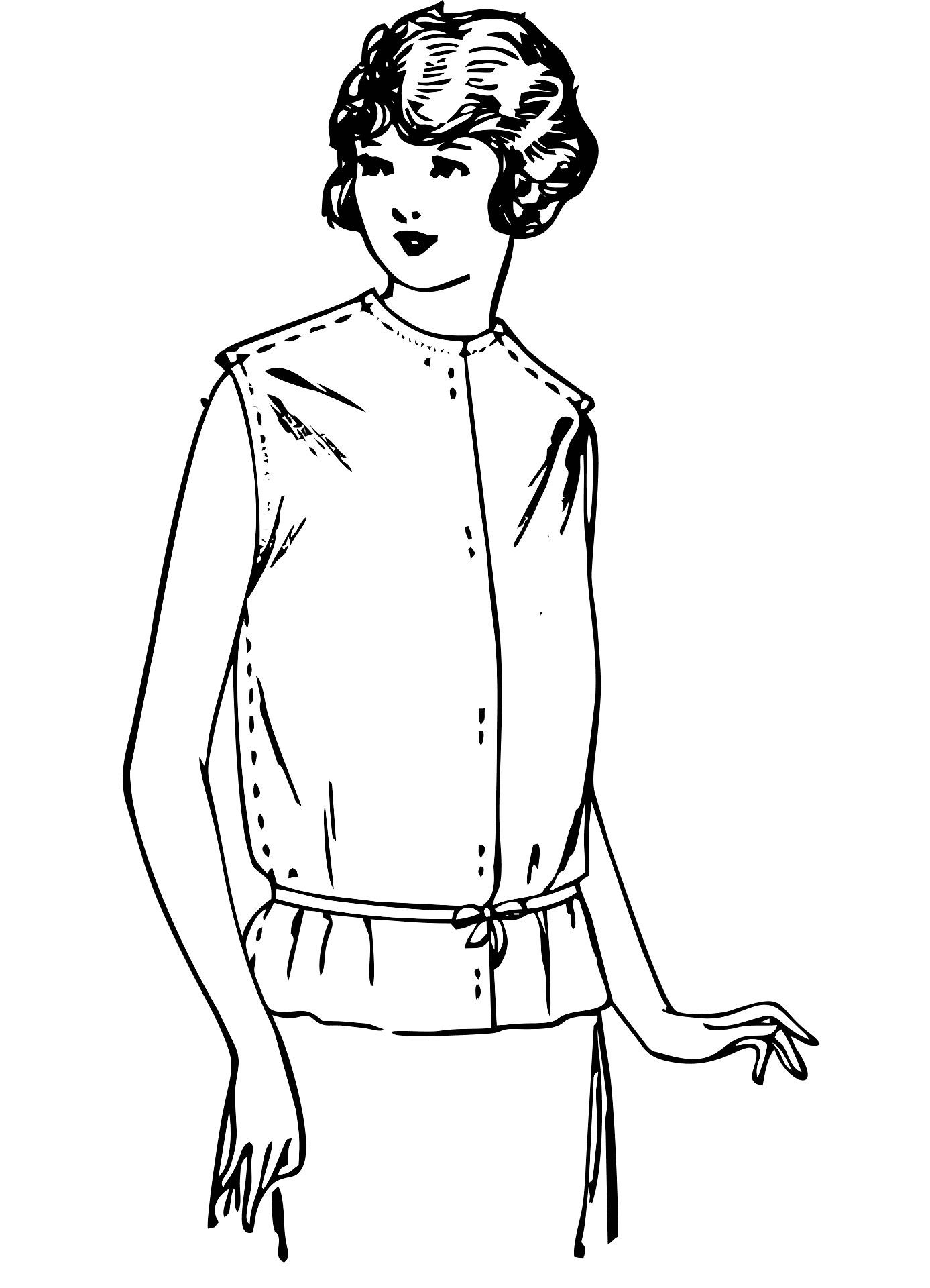 Desenho de Elegante para colorir e imprimir: número 25