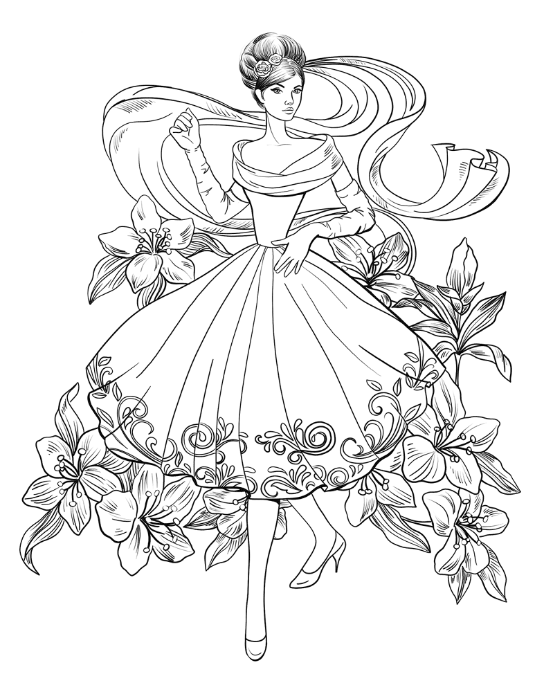 Desenho de Elegante para colorir e imprimir: número 27