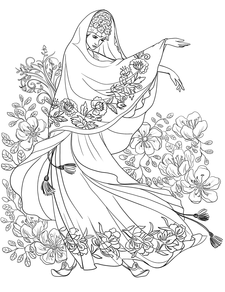 Desenho de Elegante para colorir e imprimir: número 43