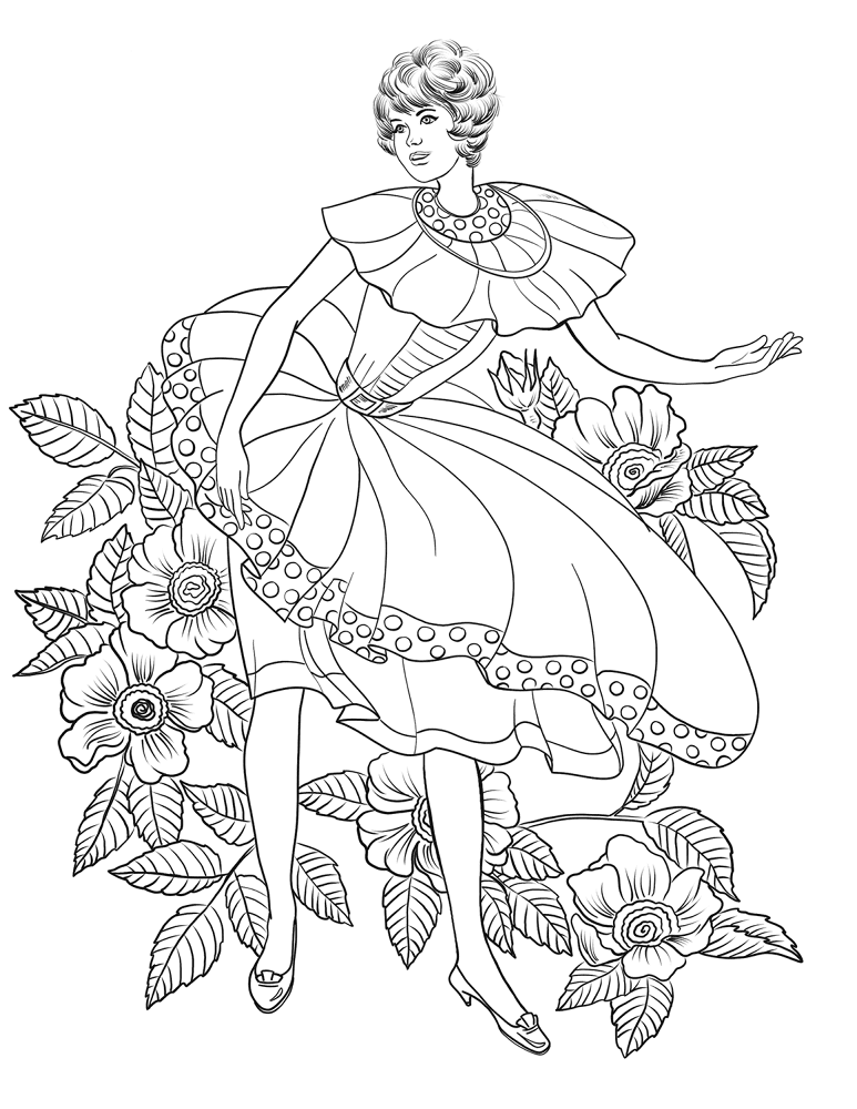 Desenho de Elegante para colorir e imprimir: número 44