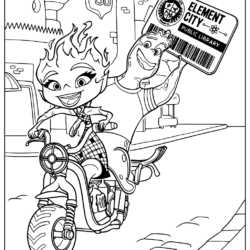 Desenho de Elementos para colorir e imprimir: número 4