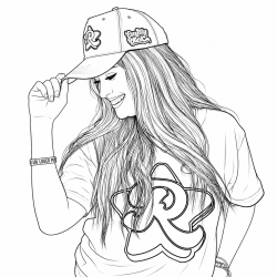 Desenho de Emilly Vick para colorir e imprimir: número 1