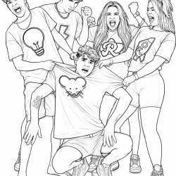 Desenho de Emilly Vick para colorir e imprimir: número 5