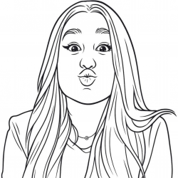 Desenho de Emilly Vick para colorir e imprimir: número 9