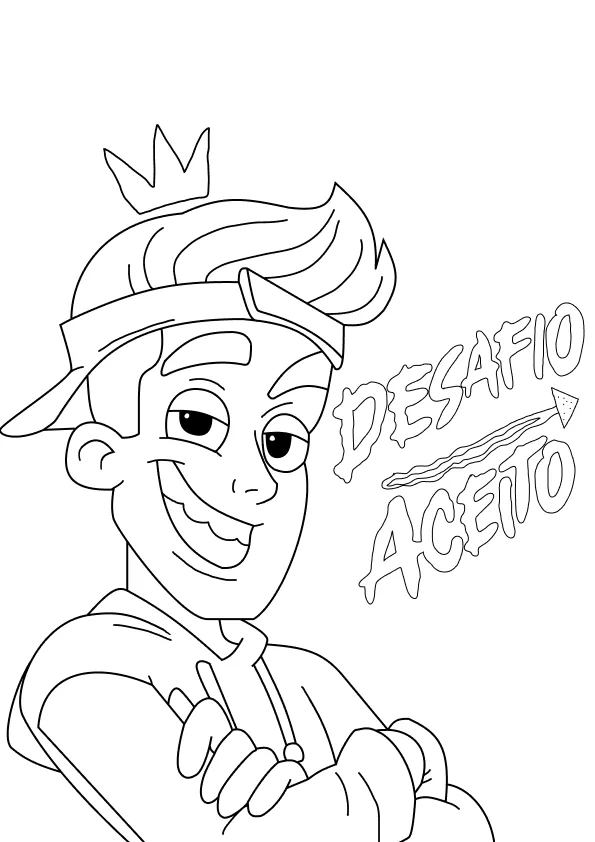 Desenho de Enaldinho para colorir e imprimir: número 3