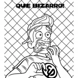 Desenho de Enaldinho para colorir e imprimir: número 8