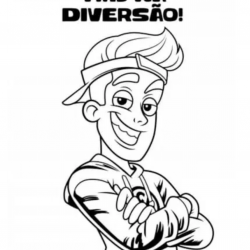 Desenho de Enaldinho para colorir e imprimir: número 9