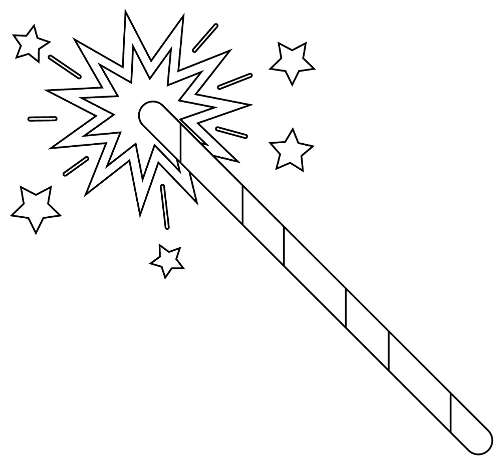 Desenho de Encantada para colorir e imprimir: número 1