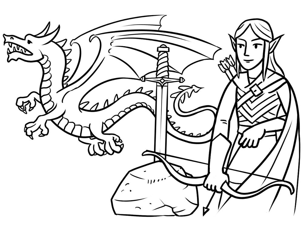 Desenho de Encantada para colorir e imprimir: número 24