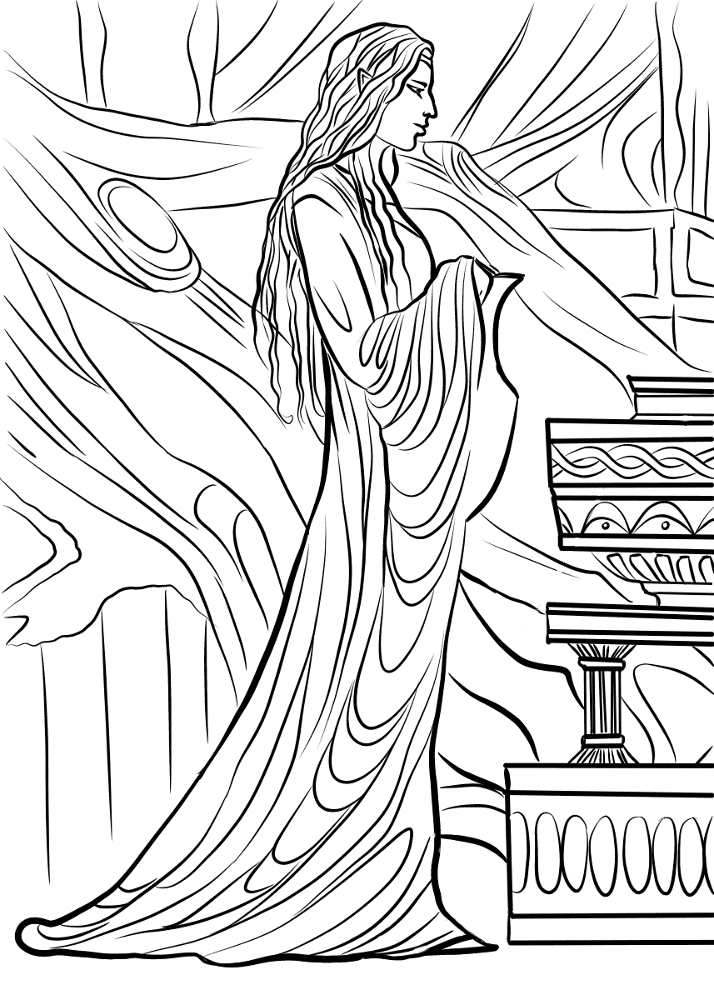 Desenho de Encantada para colorir