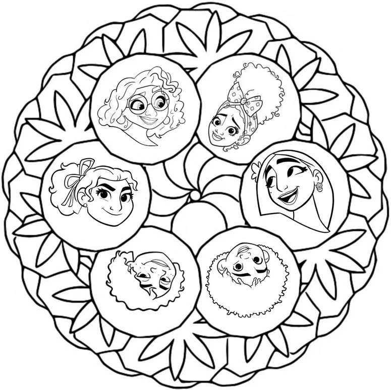 Desenho de Encanto para colorir e imprimir: número 1