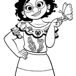 Desenho de Encanto para colorir e imprimir: número 2