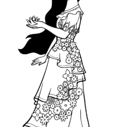 Desenho de Encanto para colorir e imprimir: número 3