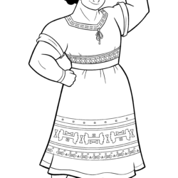 Desenho de Encanto para colorir e imprimir: número 4