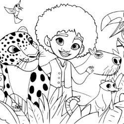 Desenho de Encanto para colorir e imprimir: número 5