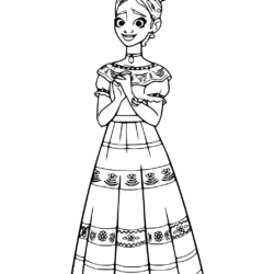 Desenho de Encanto para colorir e imprimir: número 7