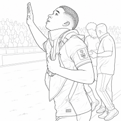 Desenho de Endrick para colorir e imprimir: número 8