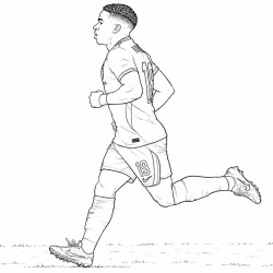 Desenho de Endrick para colorir e imprimir: número 9