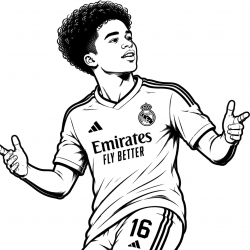 Desenho de Endrick para colorir e imprimir: número 12