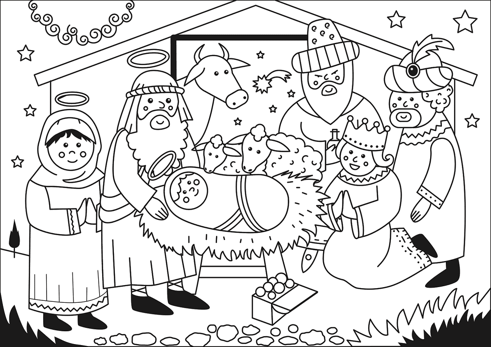 Desenho de Epifania Do Senhor para colorir e imprimir: número 4