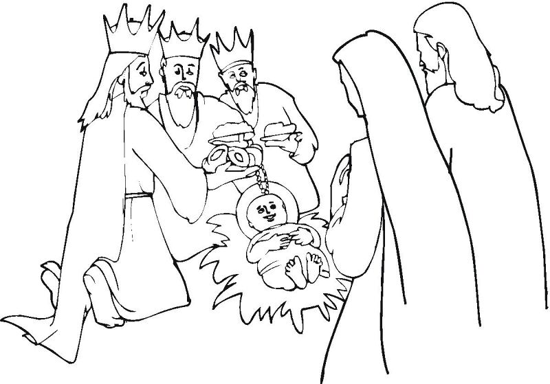 Desenho de Epifania Do Senhor para colorir e imprimir: número 7